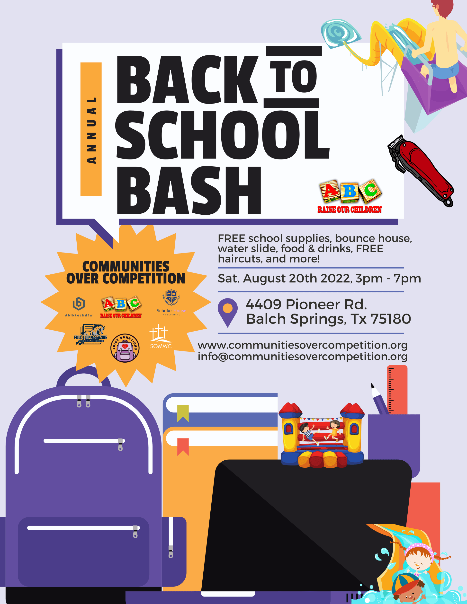 Back to School Giveaway With Bounce House in Balch Springs, Tx