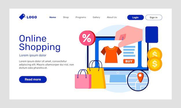 It is a landing page for an online shopping website.
