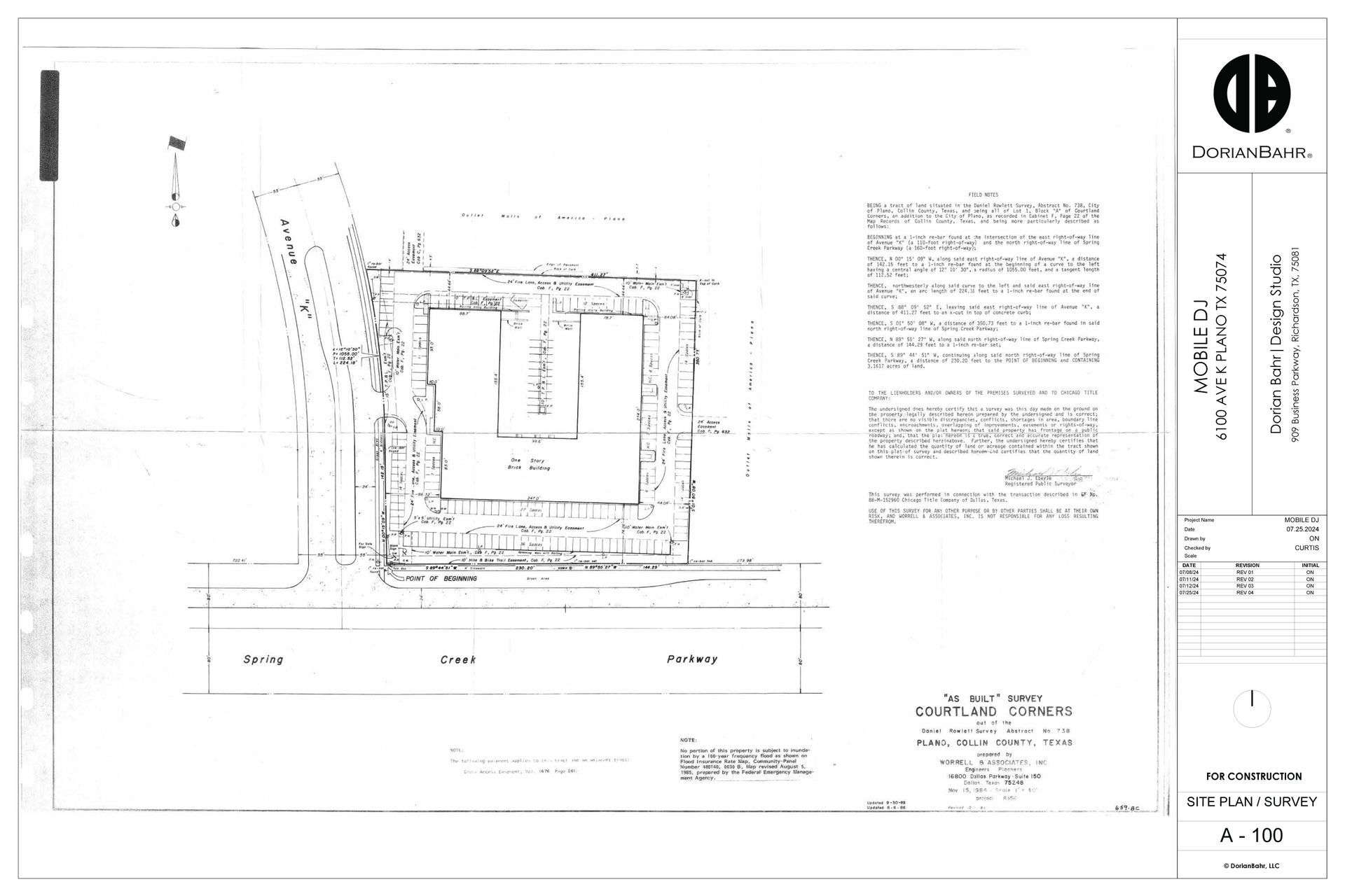 A black and white drawing of a building on a white background.