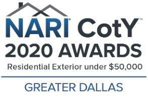 A logo for the nari coty 2020 awards in greater dallas