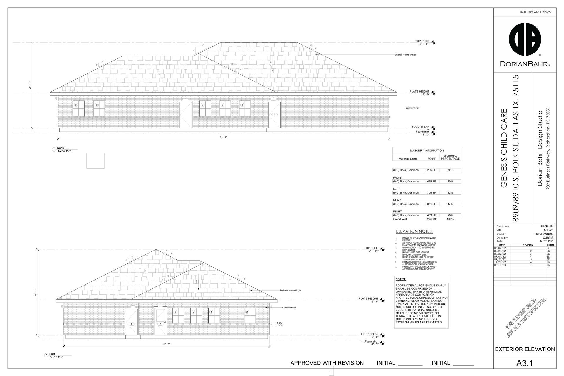A black and white drawing of a childcare facility with a roof.