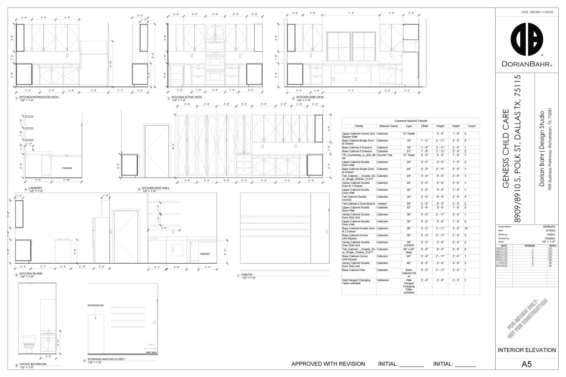 A black and white drawing of a childcare facility building with a lot of numbers on it.