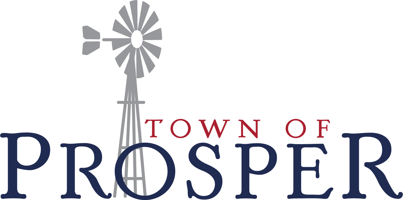 The logo for the town of prosper has a windmill on it.