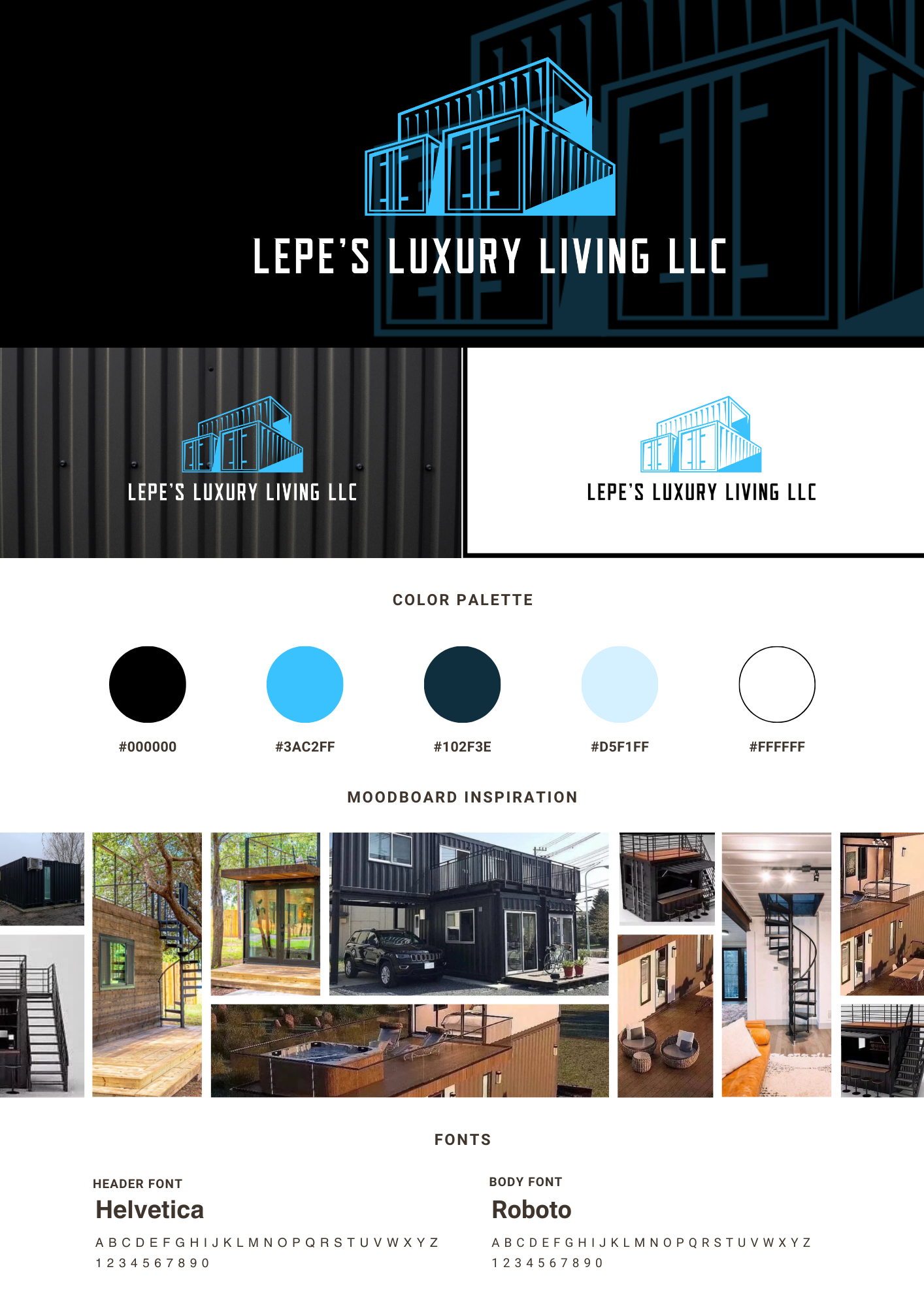 A brochure for a company called lepe 's luxury living llc