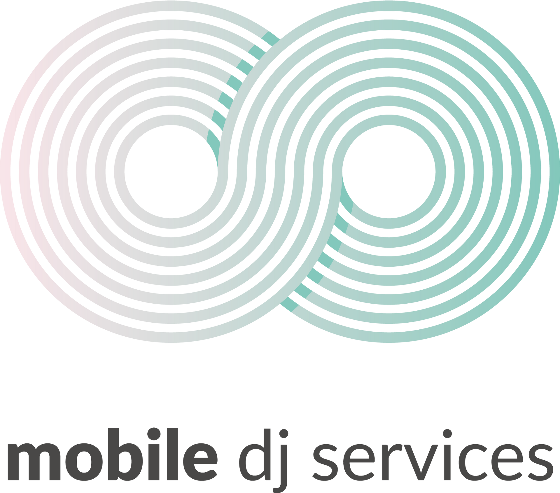 A logo for mobile dj services , a company that provides dj services.