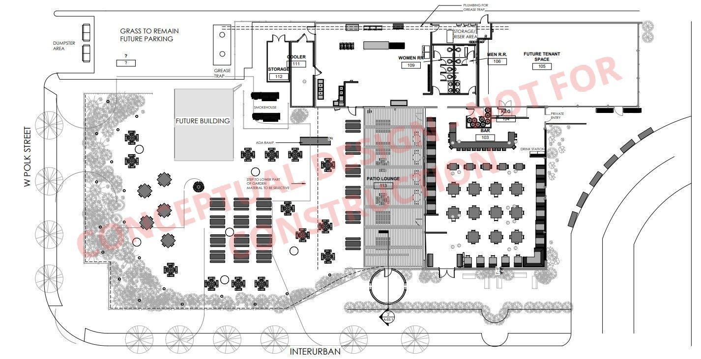 A black and white floor plan of a building.