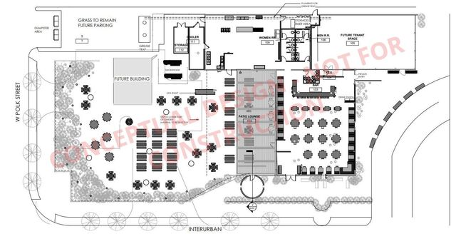 A black and white floor plan of a building.