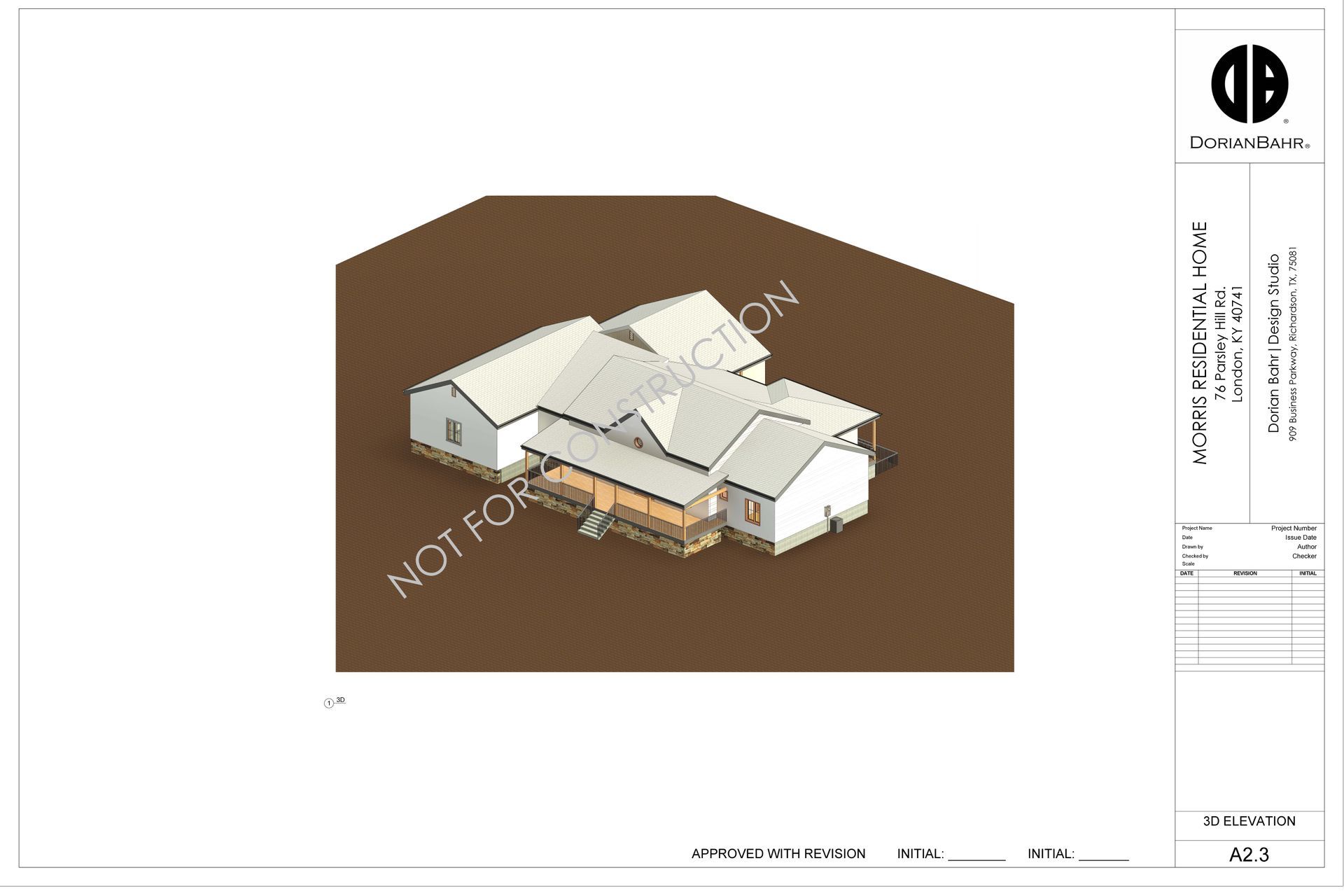 An aerial view of a house with a lot of windows.