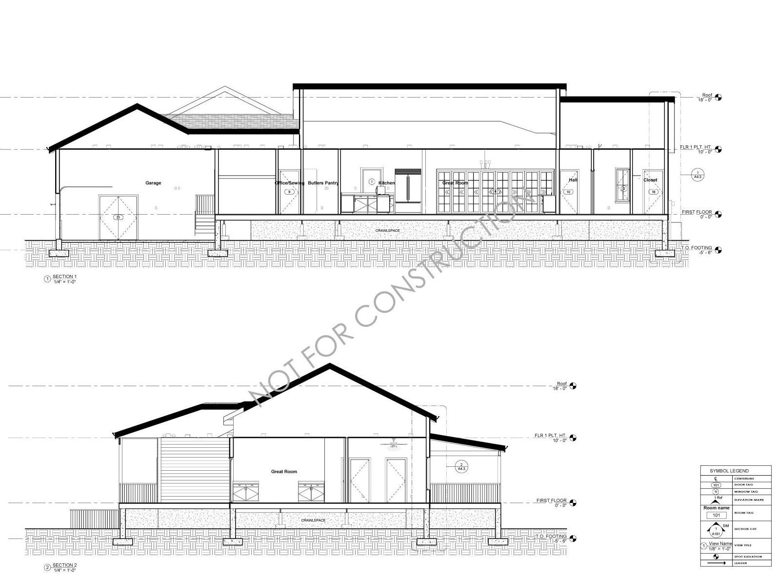 Elevation Drawings of Custom New Home Design