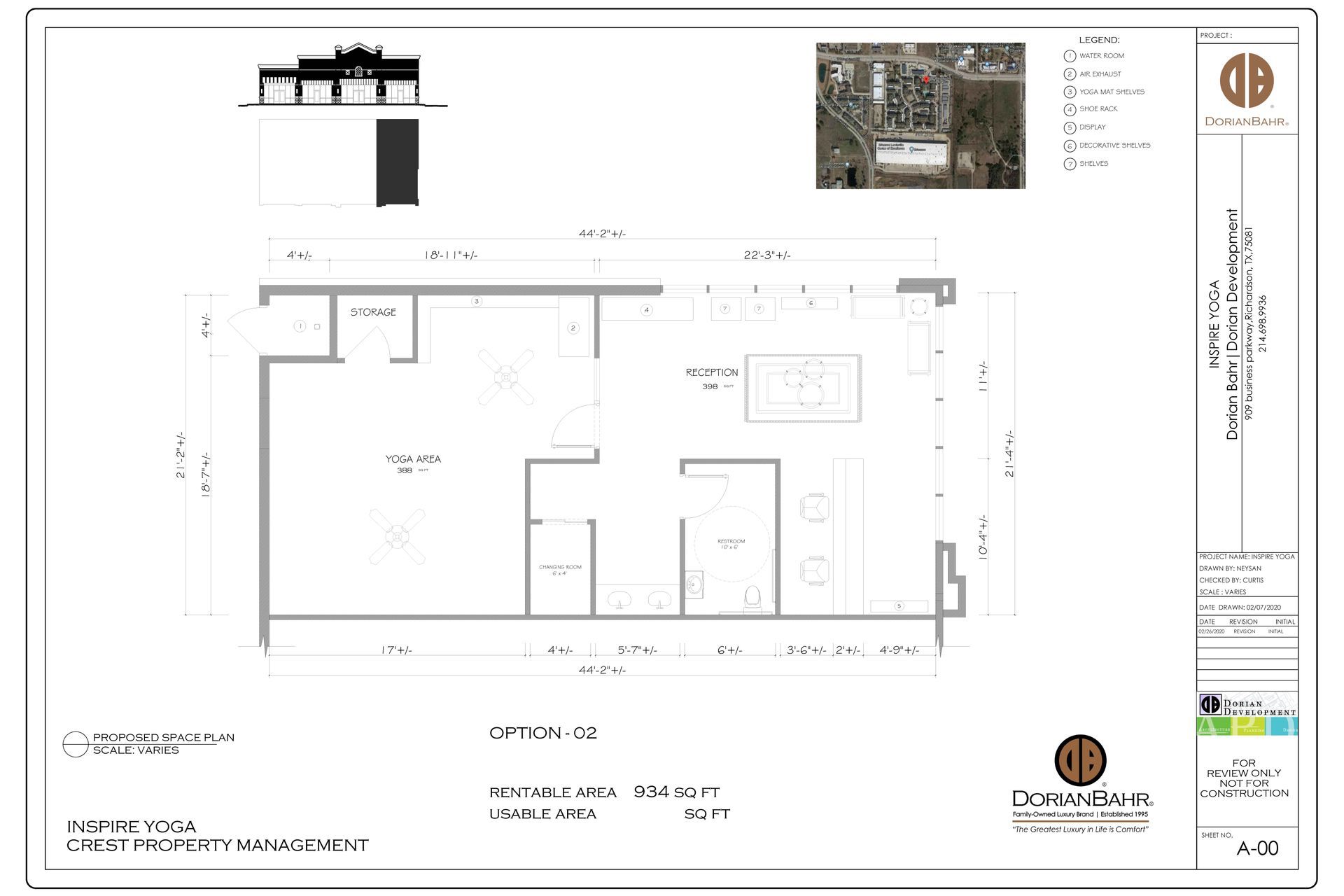 A floor plan of a house with a picture of the side of the house.