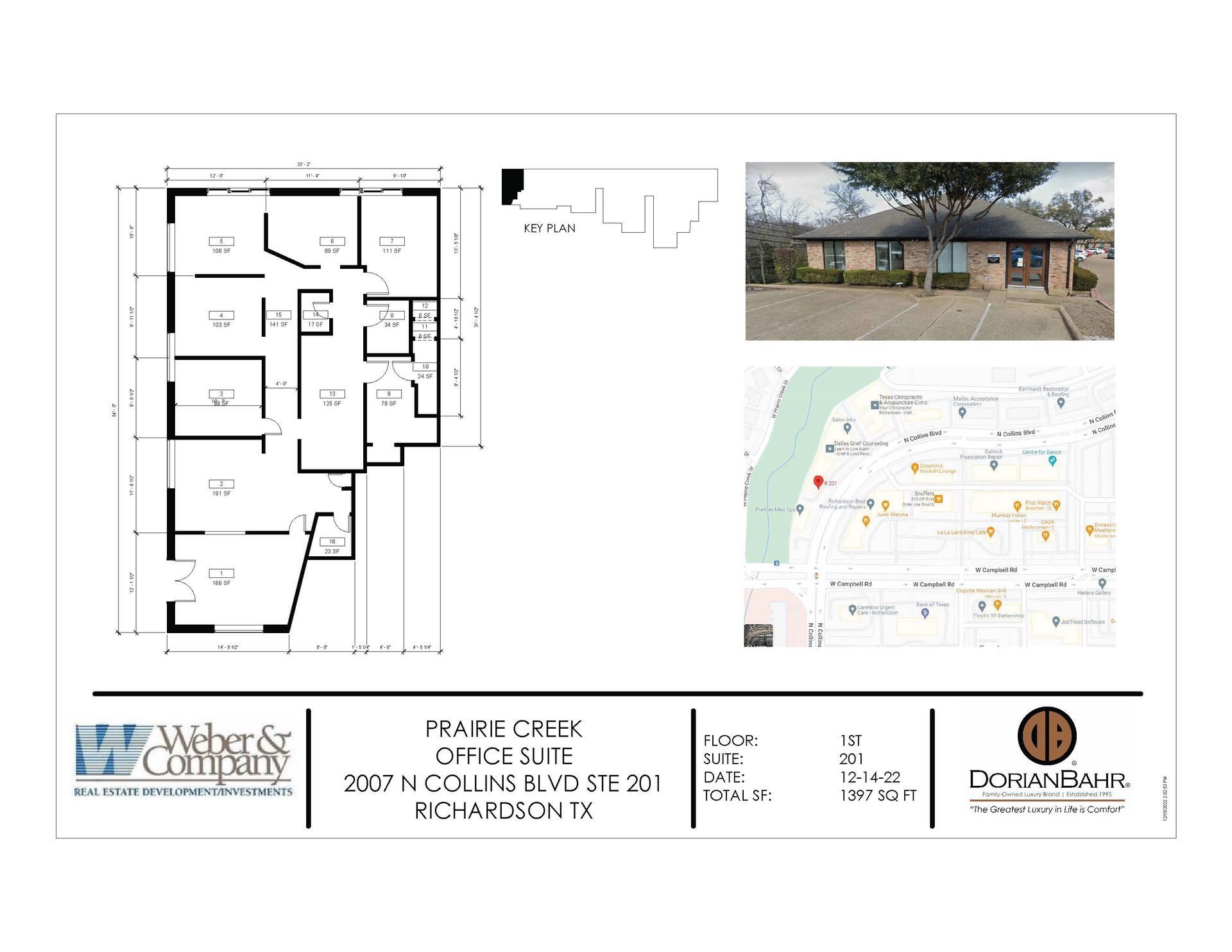 A floor plan of a house with a picture of the house.