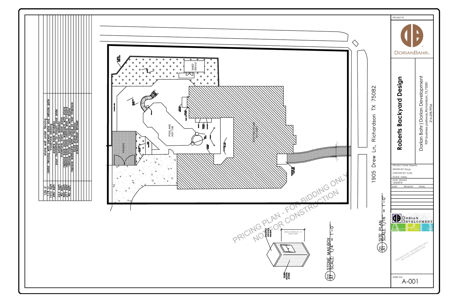 A black and white drawing of a house on a white background.