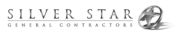 A silver star general contractors logo with a star in the middle