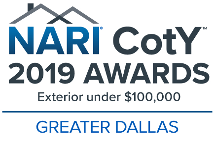 A logo for the nari coty 2019 awards in greater dallas.