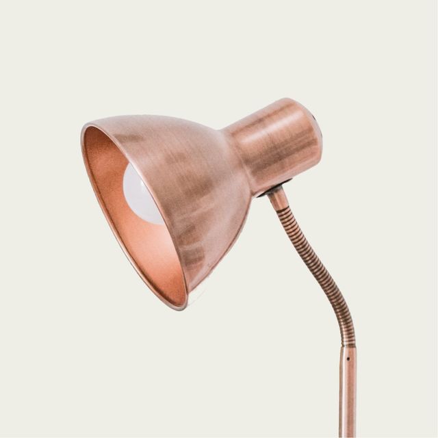 copper table lamp