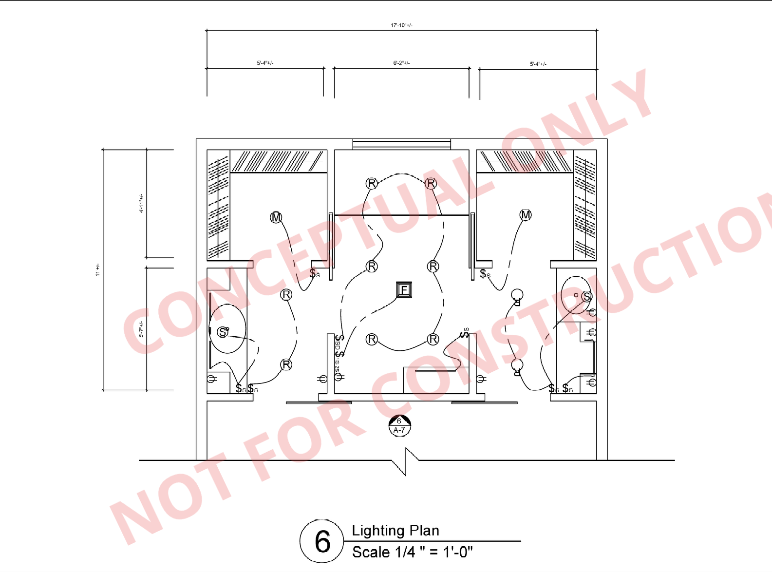 A floor plan of a house that is not for construction.