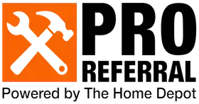 Orange and white logo with wrench and hammer,