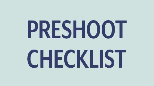 Pre-shoot Checklist — Naples, FL — Antis Media
