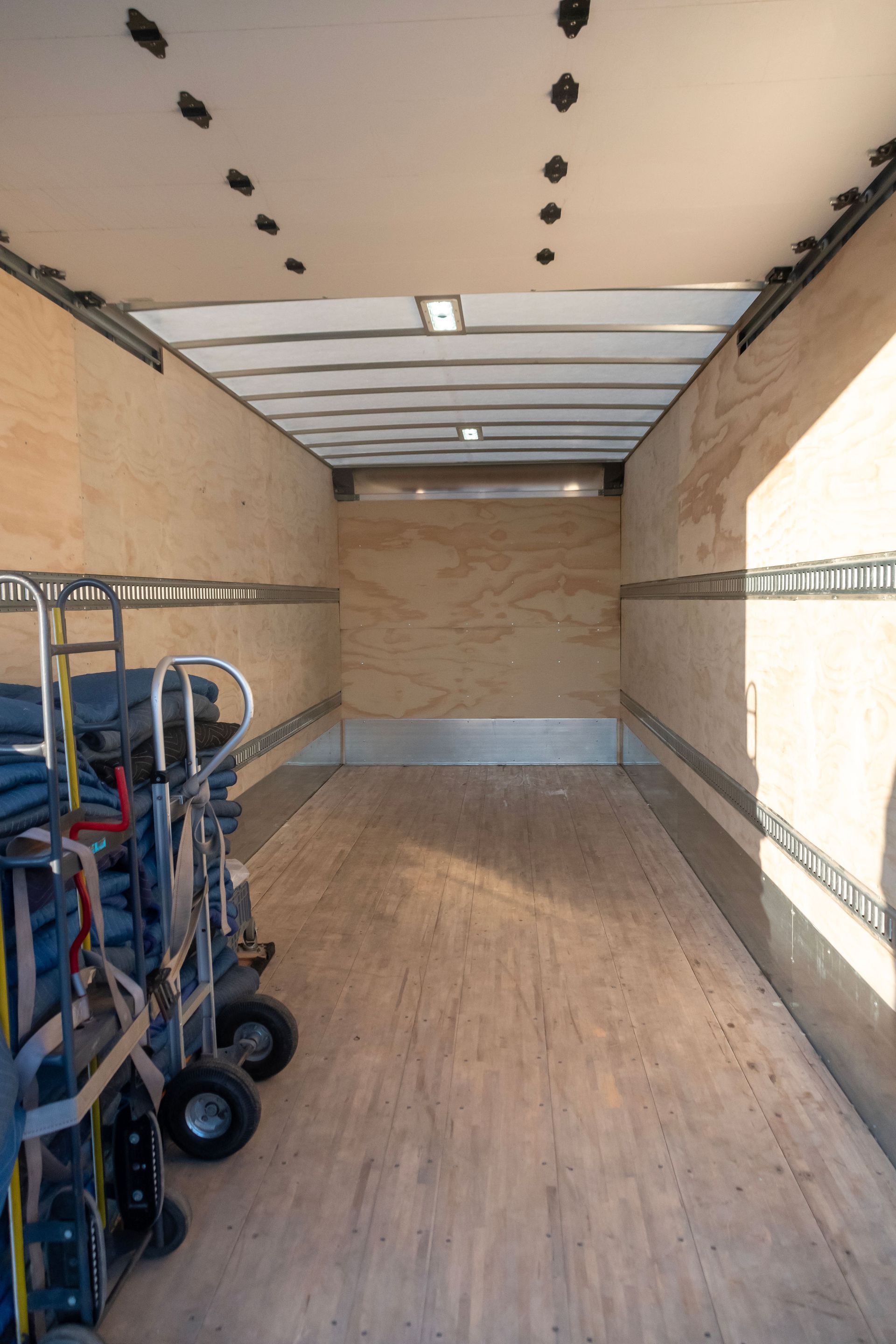 empty inside of moving truck