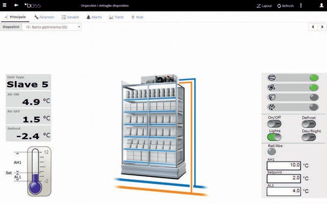 data received from remote assistance on the cold room
