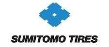 The logo for sumitomo tires is a blue diamond with a square in the middle.