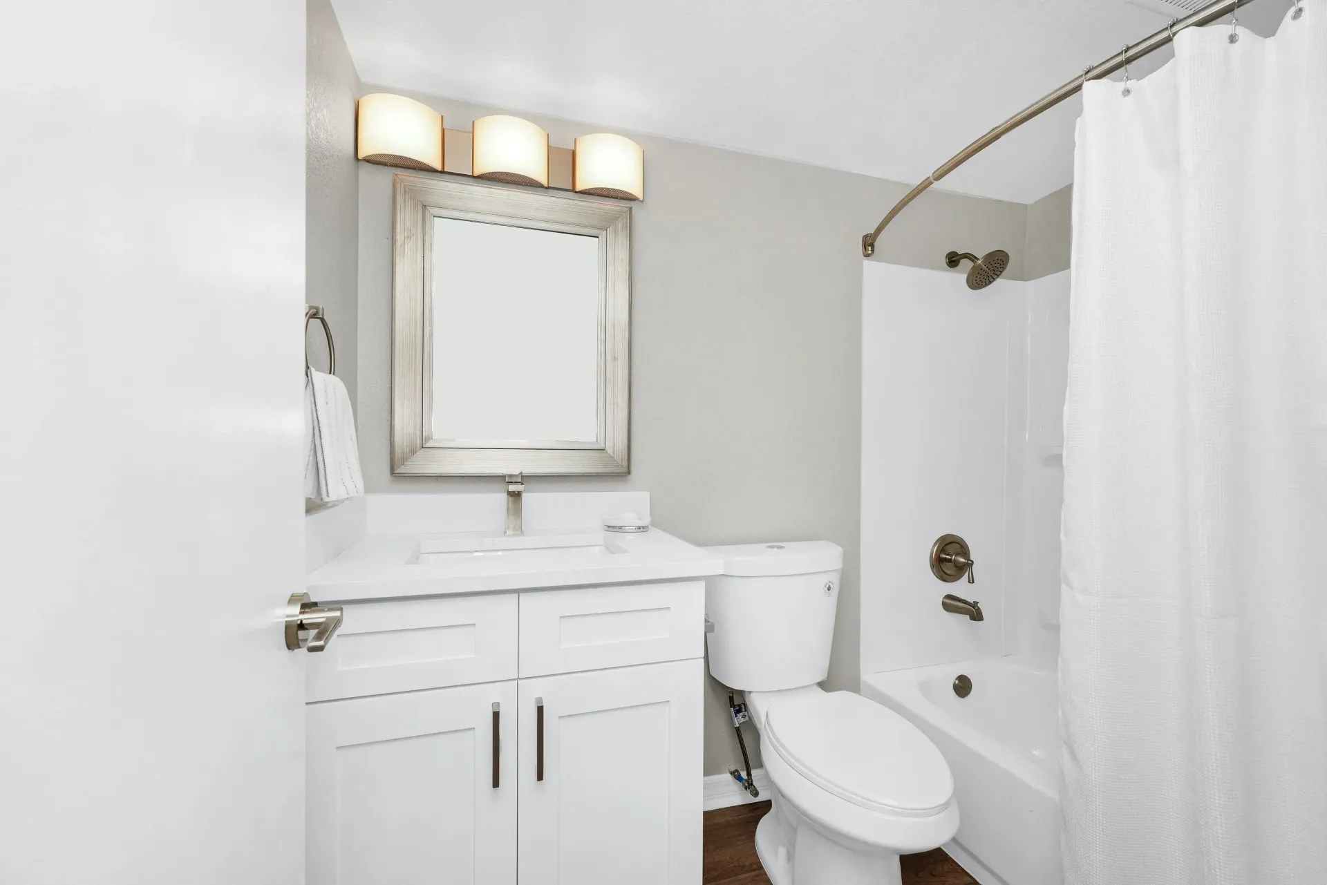 Bathroom with a shower and a sink