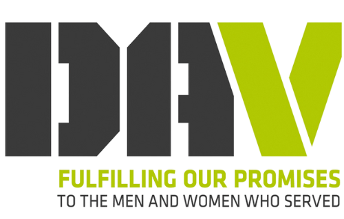 Logo for DAV (Disabled American Veterans). Dark gray