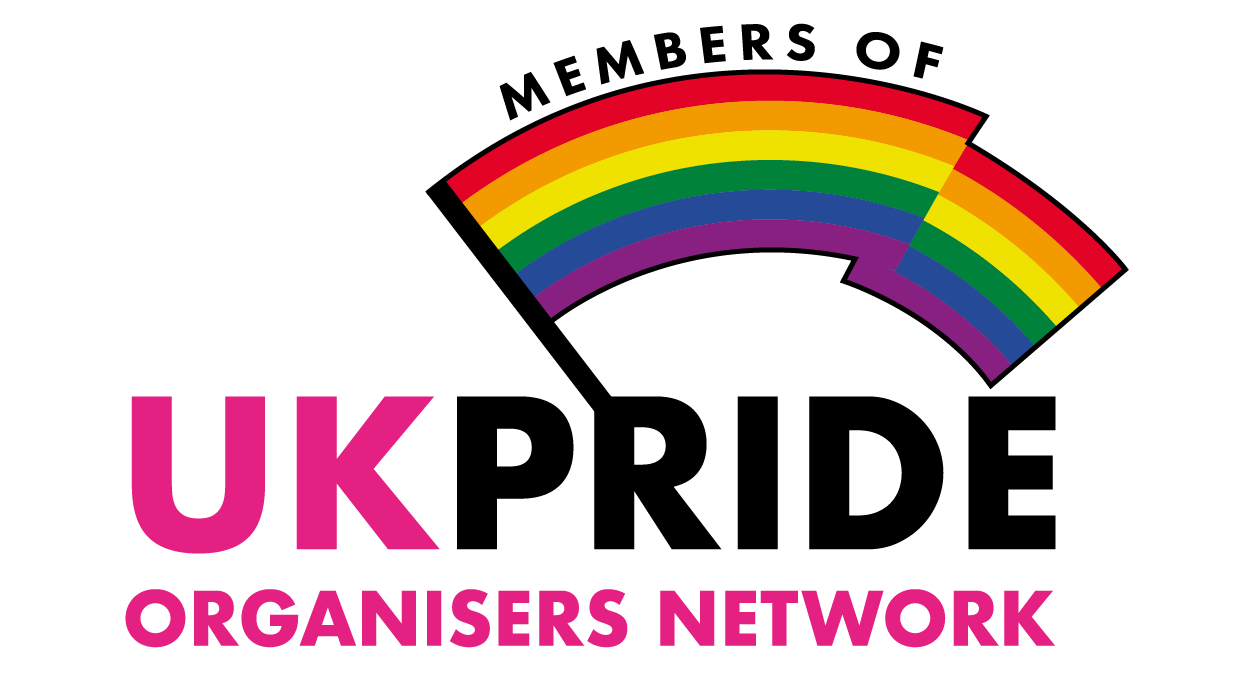 A logo for the members of uk pride organisers network