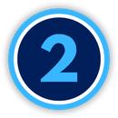 Number with graphics behind it
