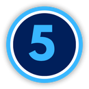 Number with graphics behind it
