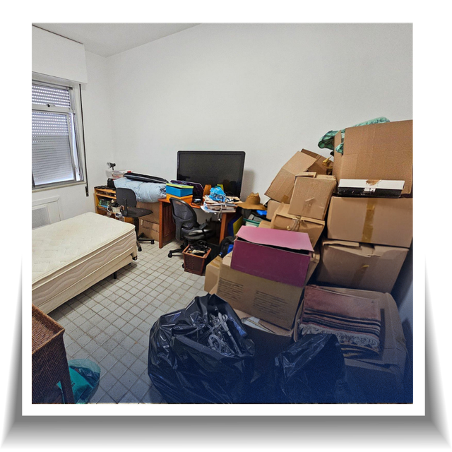 A pile of garbage or junk outside