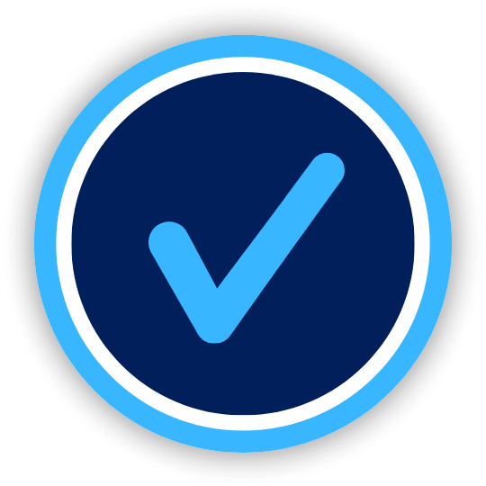 check mark with graphics behind it