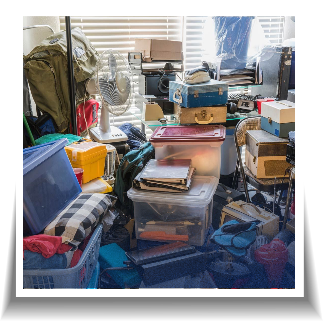 A pile of garbage or junk outside