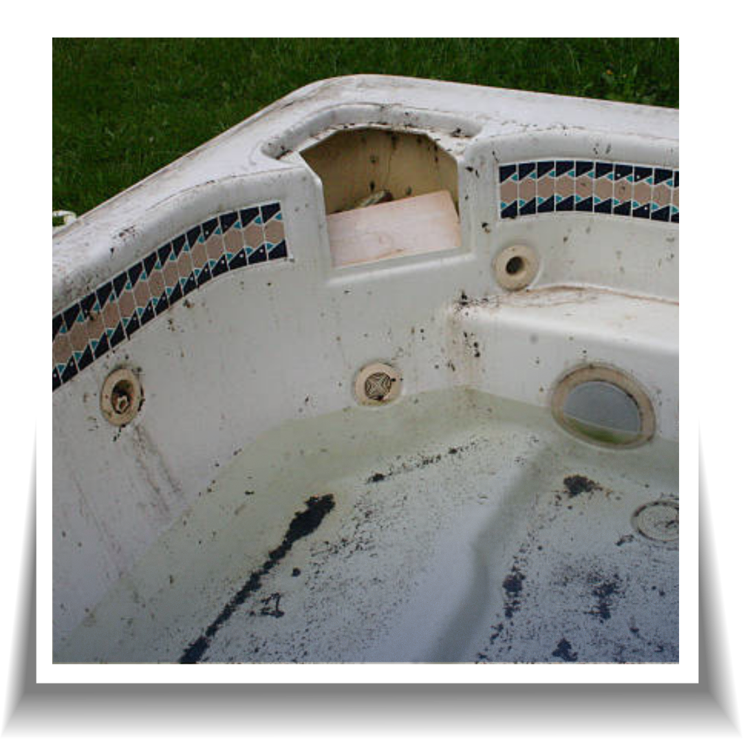 A pile of garbage or junk outside