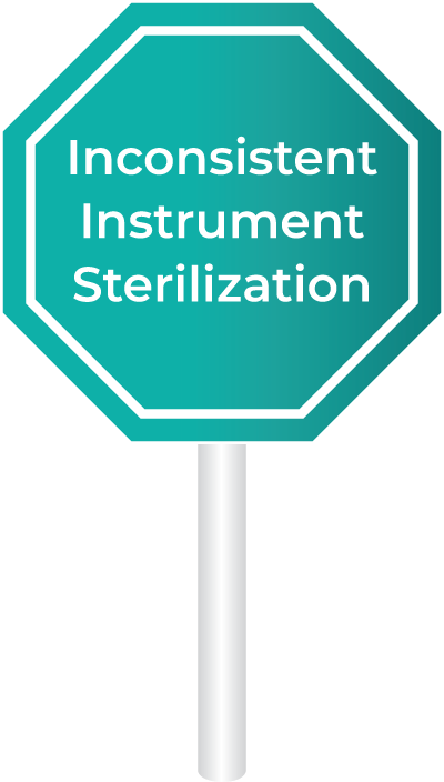 Red octagon sign with text