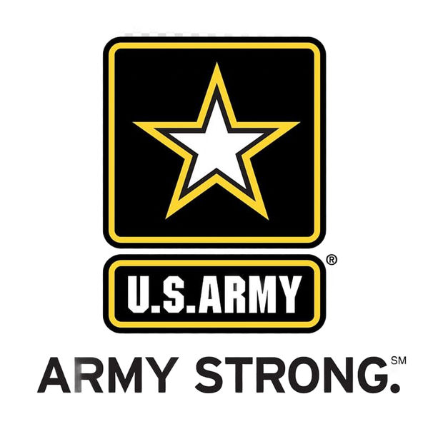 The U.S. Army logo: a white star in a black square above a rectangular black bar reading