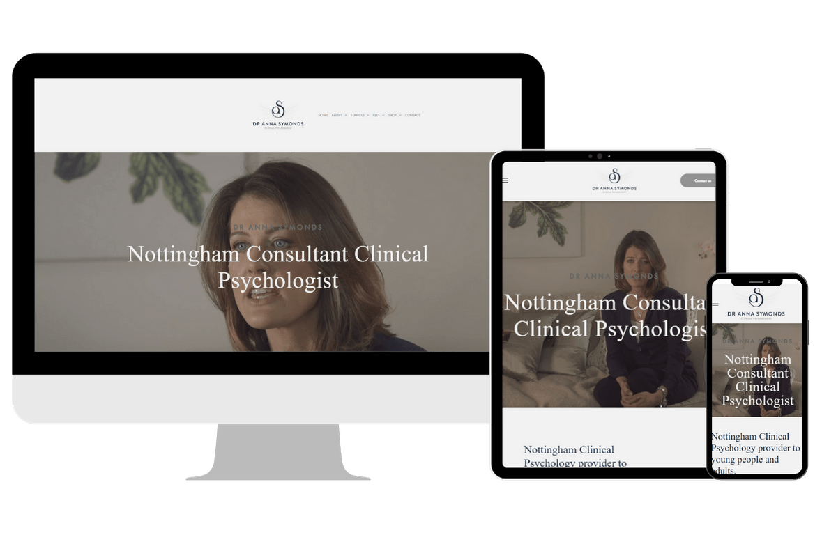 Dr Anna Symonds Psychologist Website Design