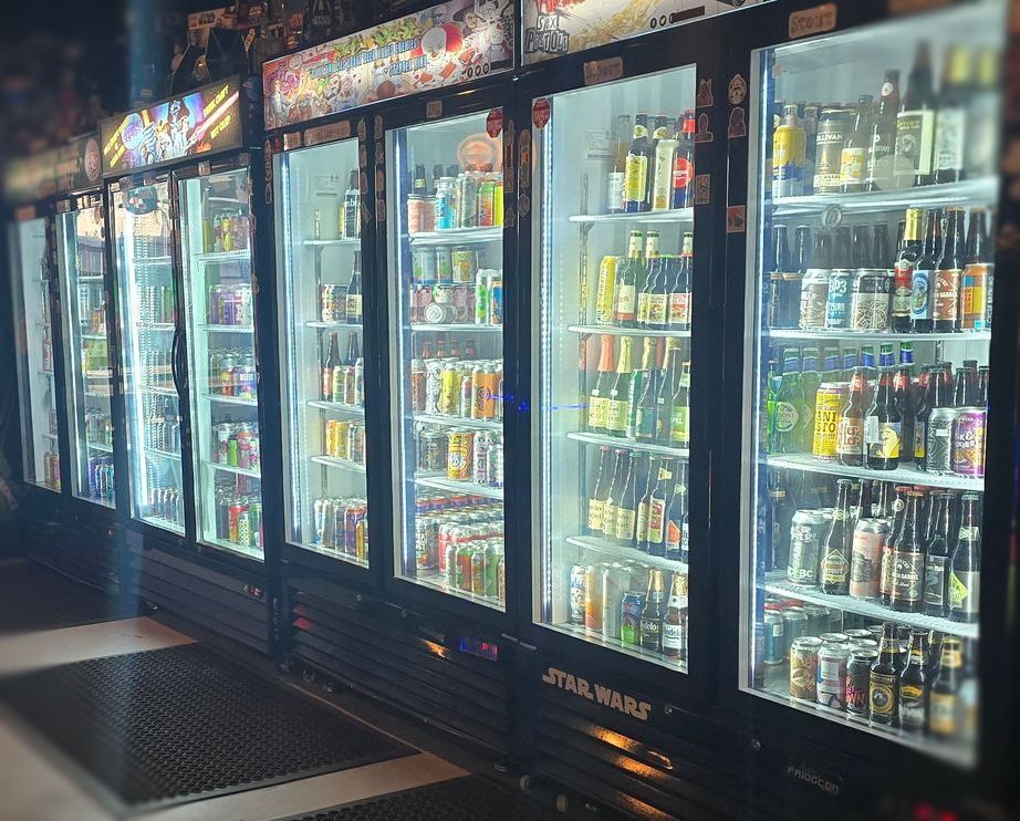 A flight of craft beer