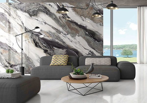 Two Tone Marbled Living Room