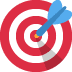 A dart is hitting the center of a red and white target.