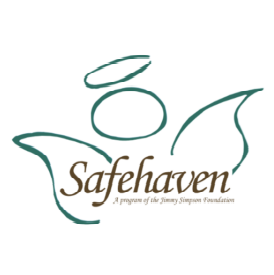 A logo for safehaven a program of the jimmy simpson foundation