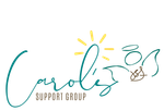 A logo for a support group with a sun and a bee.