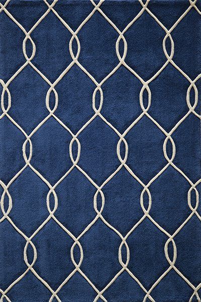 Blue Chain Link Area Rug, in New York, NY