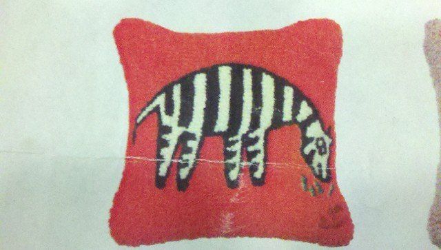 Zebra pillow, in New York, NY