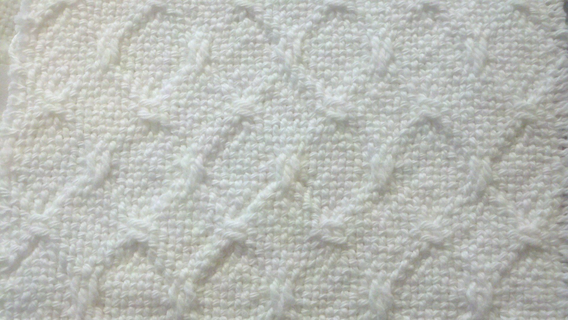 Cream Patterned Blanket, in New York, NY