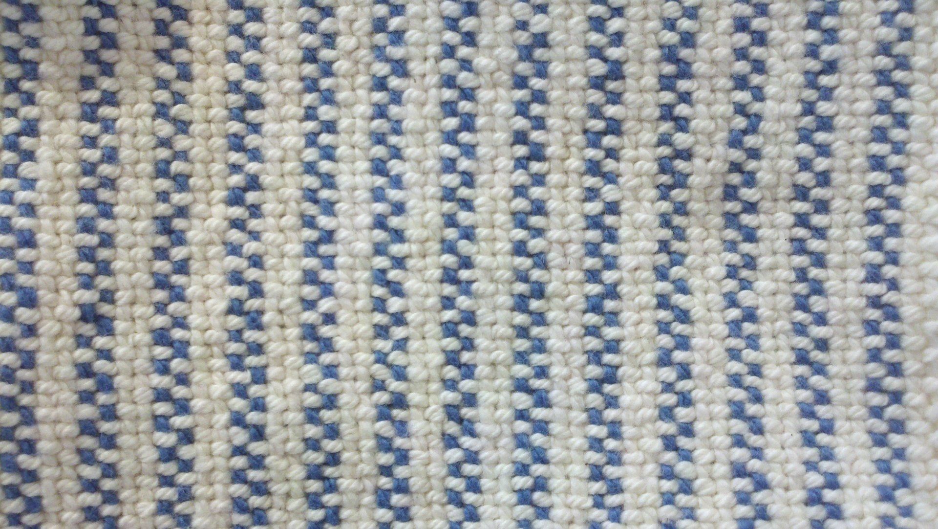 Blue and White Stripe Blanket, in New York, NY