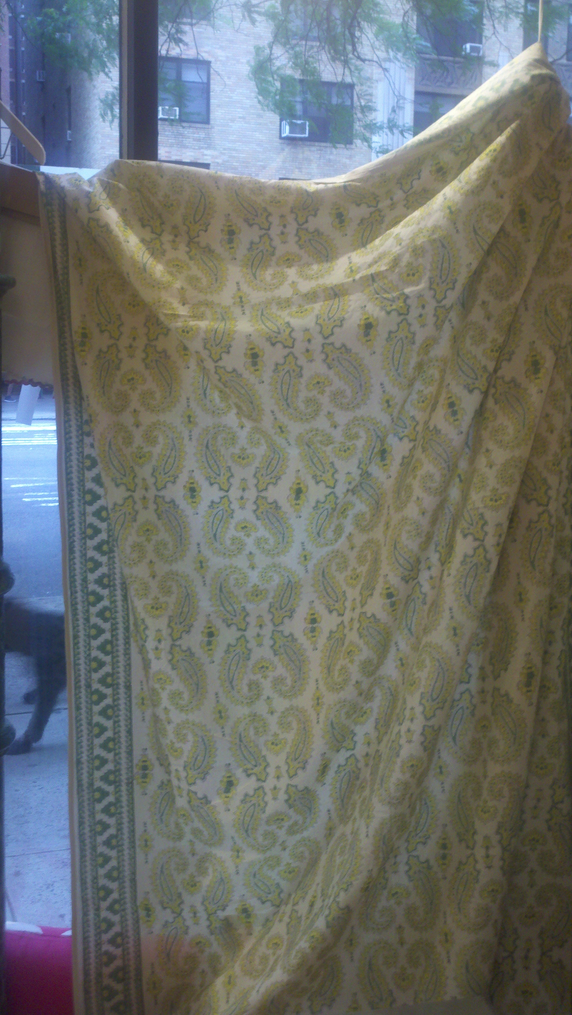 Paisley Patterned Window Panel, Bedding Store in New York, NY
