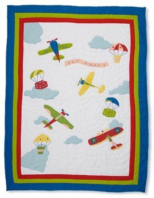 Blue Airplane Quilt, in New York, NY