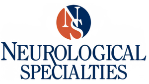 Neurological Specialties Logo with orange and blue circle with 