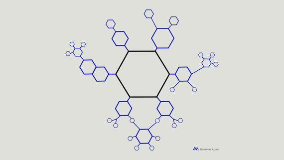 Logo Hannes Alton: Grafisches Symbol für Organisationsarchitektur mit Fokus auf Kernsteuerung und vernetzte Einheiten.